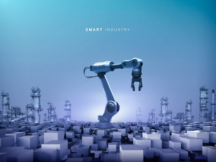 智造未來 工業(yè)4.0時(shí)代下的自動(dòng)化科技海報(bào)設(shè)計(jì)